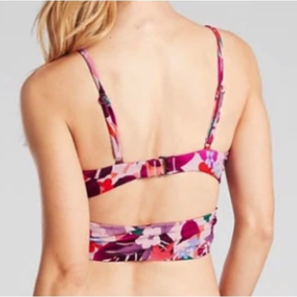 🆕 Athleta Tropical Fitted Bustier Camisole Bikini Top - Picture 9 of 11